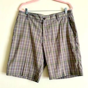 Adidas Brown Plaid Golf Shorts Sporty Preppy Men’s Size 36